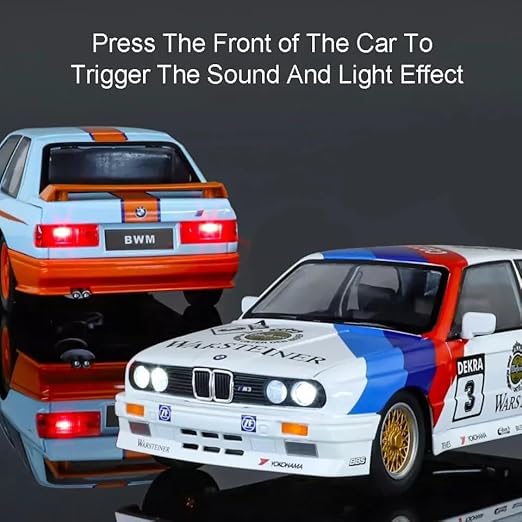 1:24 Scale Compatible for B.M.W M3 Edition Diecast Models Alloy Diecast Toy Car Openable Doors, Sound, Light | Pull Back Car Toy for Kids