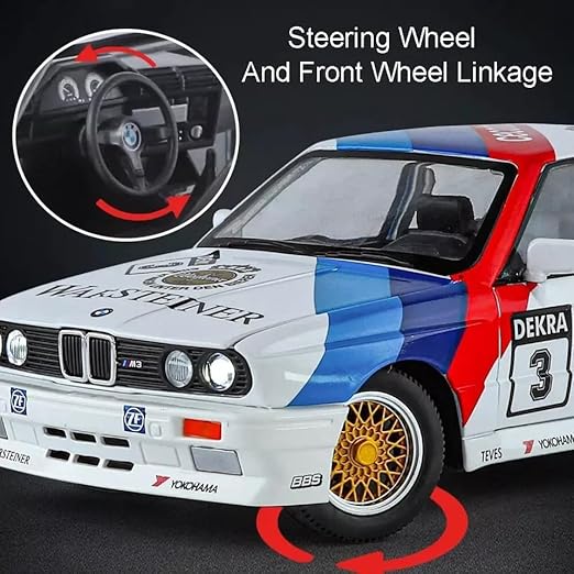 1:24 Scale Compatible for B.M.W M3 Edition Diecast Models Alloy Diecast Toy Car Openable Doors, Sound, Light | Pull Back Car Toy for Kids
