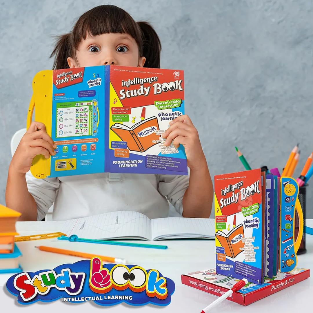 Intelligence Book Sound Book for Children, English Letters & Words Learning Book, Fun Educational Toys