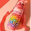 Kids Educational Water Bottle with Math Learning Puzzle, Rainbow Numbers and Symbols Simplyfiy Home