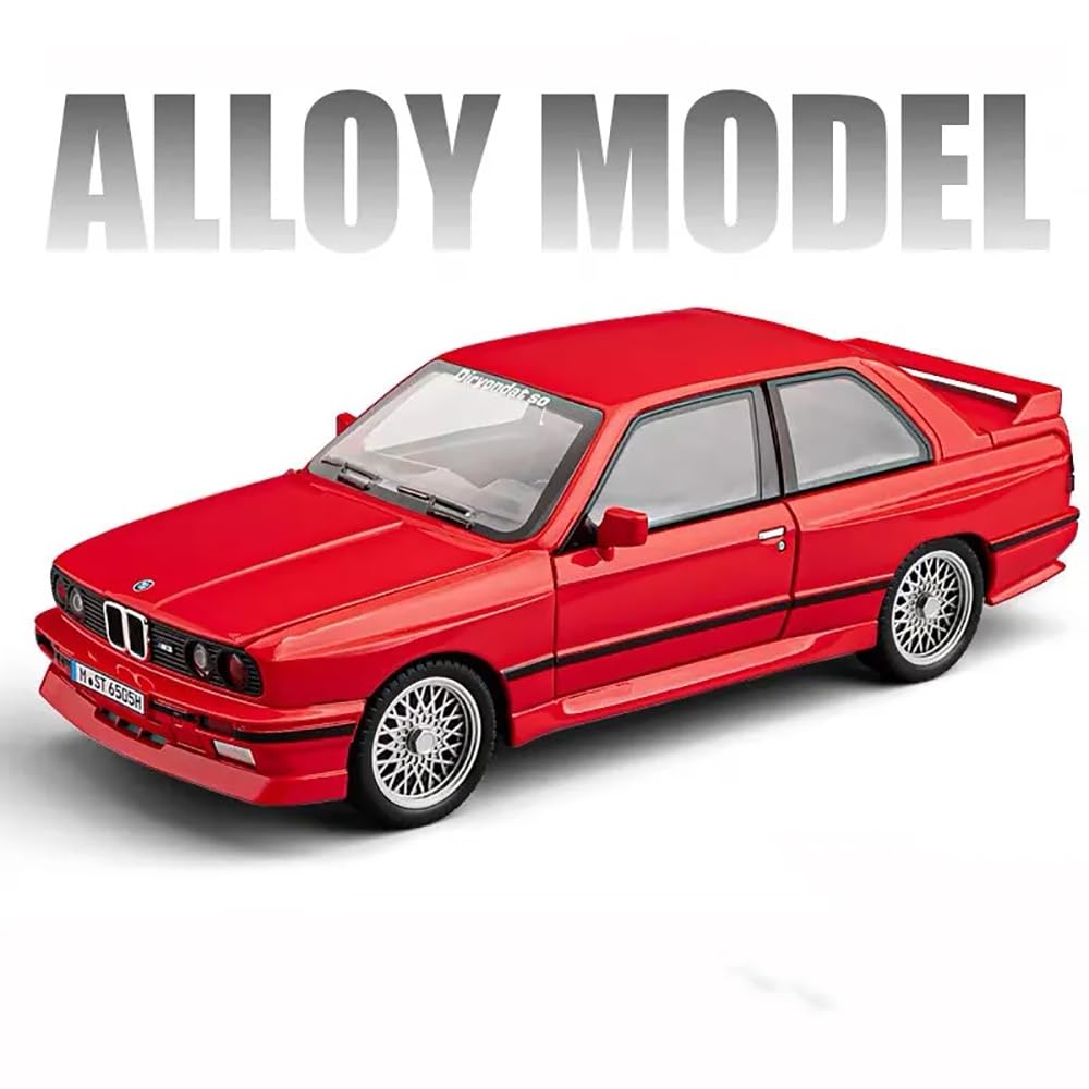 1:24 BMW M3 Model Car Die Cast Metal M3 Toy Cars with Light Sound Pullback Openable Door Cars Toy