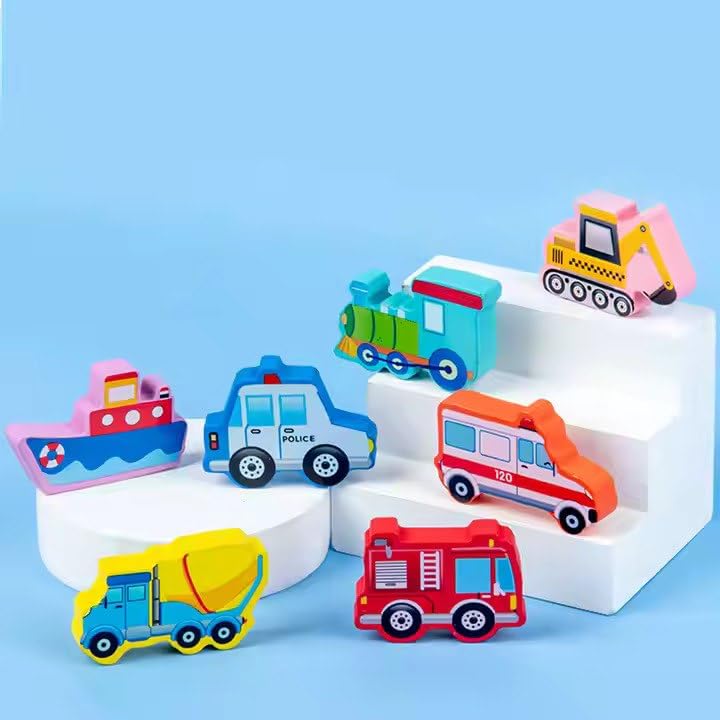 Wooden Magnetic Fishing Game, Educational Puzzle Board with Numbers, Animals, Fruits, Vehicles, Learning Toy Set for Kids