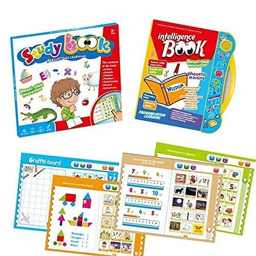 Intelligence Book Sound Book for Children, English Letters & Words Learning Book, Fun Educational Toys