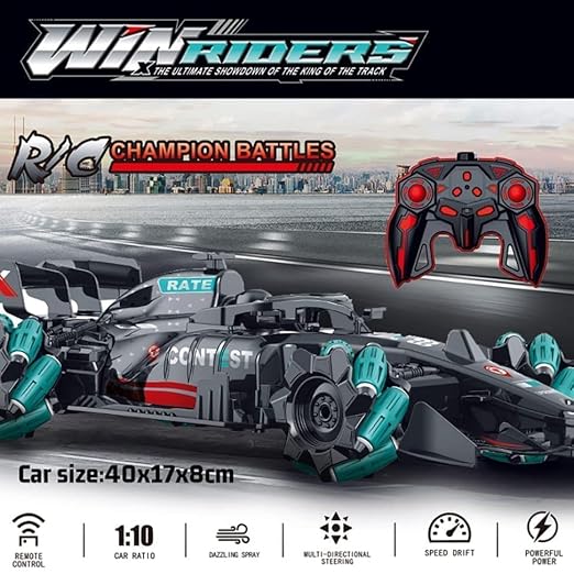 Multi-Functional RC Formula 1 Racing Car – Drift, Spray, Spin & Stun!