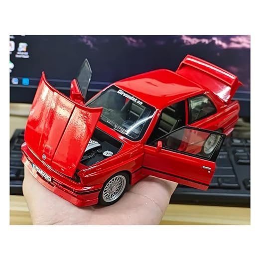 1:24 BMW M3 Model Car Die Cast Metal M3 Toy Cars with Light Sound Pullback Openable Door Cars Toy