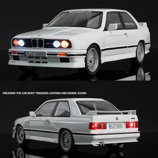 1:24 BMW M3 Model Car Die Cast Metal M3 Toy Cars with Light Sound Pullback Openable Door Cars Toy