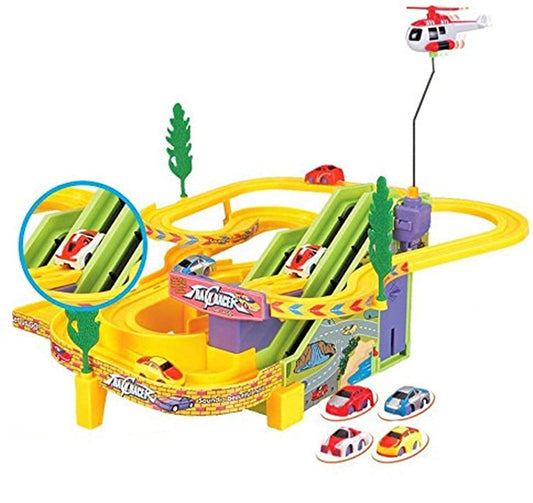 Track Racer Toy Game Car Racing Ramp Set Battery Operated Musical Kids Games