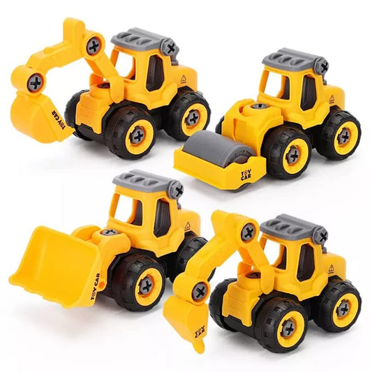 Toys Construction Toys Vehicles Set | 4 PCs  Construction Trucks | 4 in 1 JCB Toys Simplyfiy Home