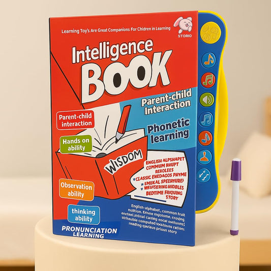 Intelligence Book Sound Book for Children, English Letters & Words Learning Book, Fun Educational Toys