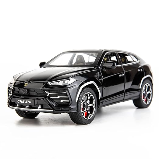 1/24 Big Lamborghini Urus Toy Car Metal Pull Back Diecast Car with Openable Door and Sound Light, Gifts Toys for Kids