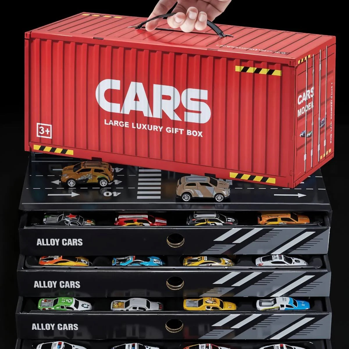 48-Piece Deluxe Alloy Toy Car Set – Large Luxury Gift Box