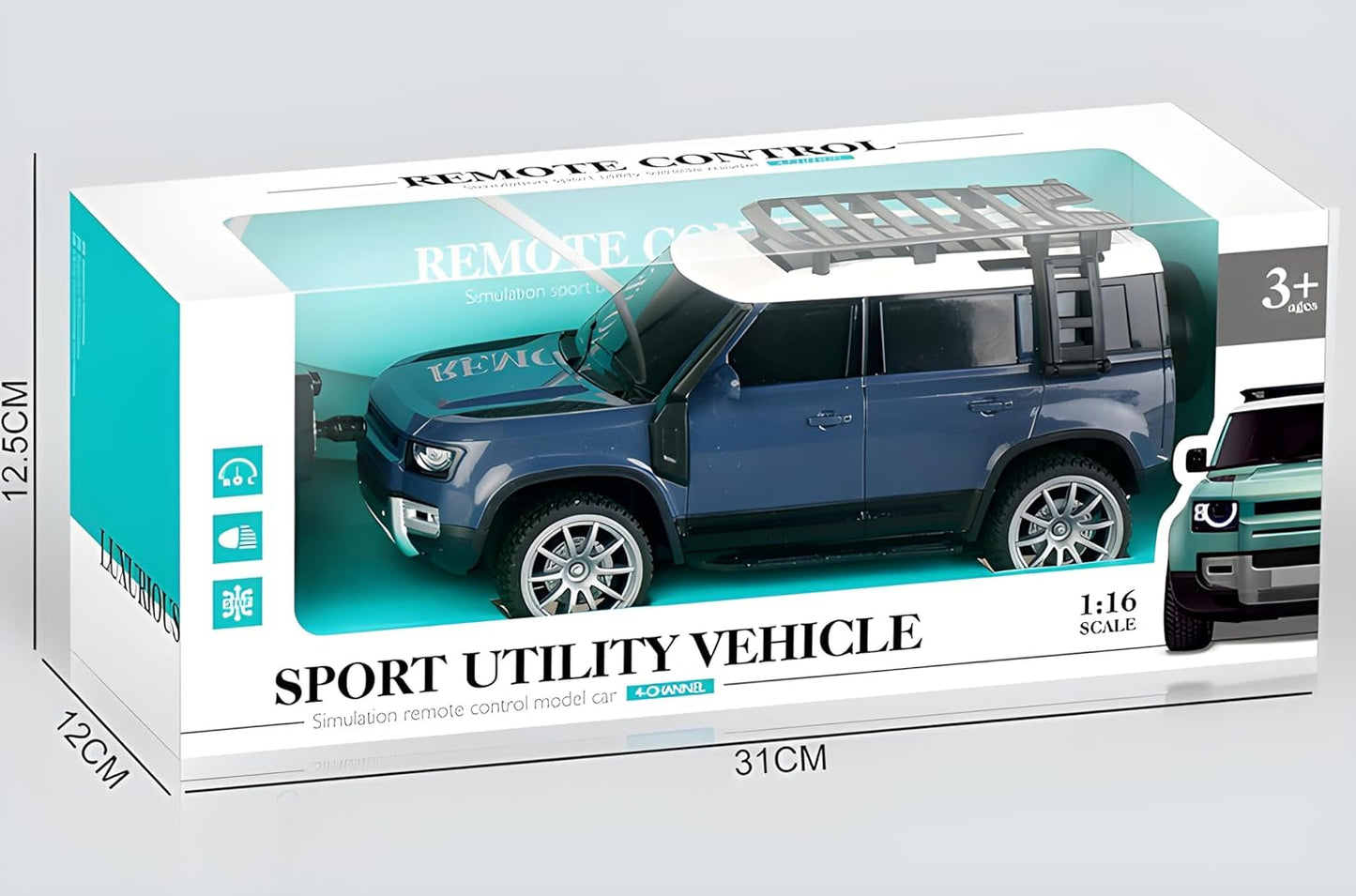 High-Speed Off-Road RC Defender – Light-Up Remote Control Racing Car Toy