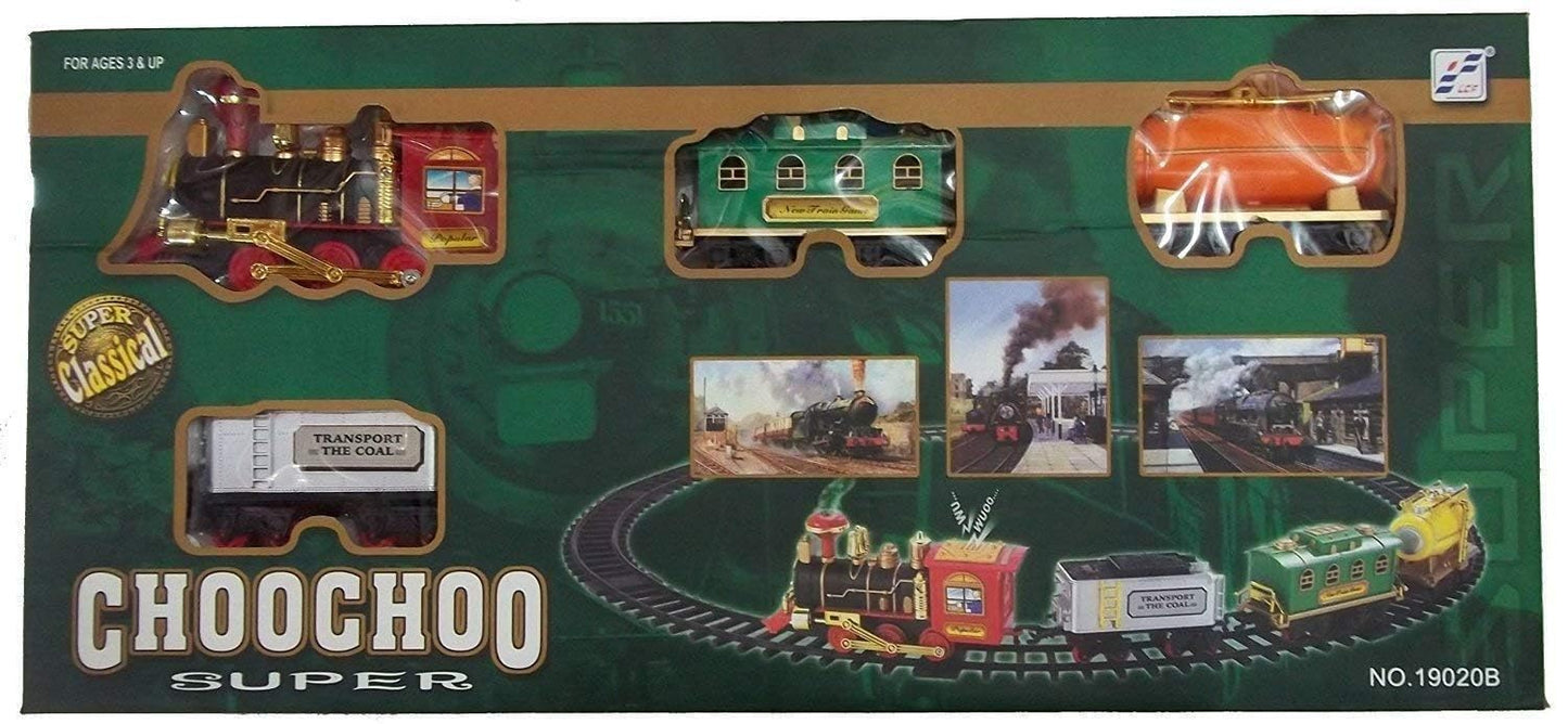 Real Smoke Classic Vintage Toy Train Set for Kids