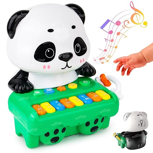 Little Panda Piano with Piggy Bank 4 Animal Sounds 8 Melodies Simplyfiy Home