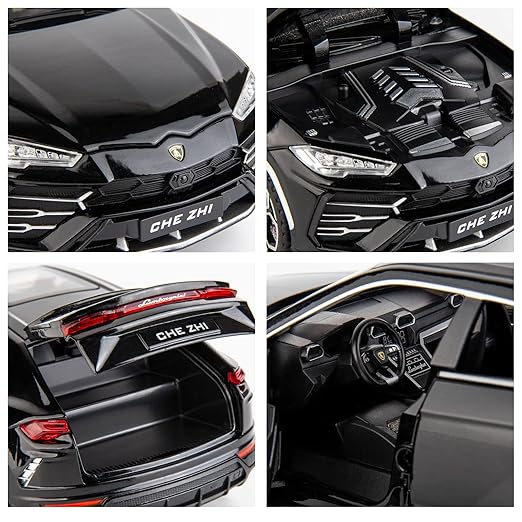 1/24 Big Lamborghini Urus Toy Car Metal Pull Back Diecast Car with Openable Door and Sound Light, Gifts Toys for Kids