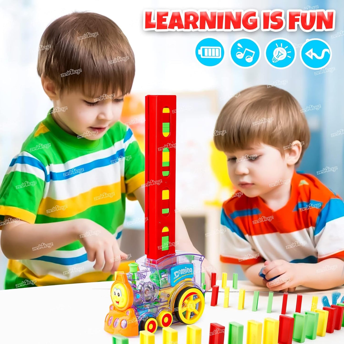 Automatic Domino Train Toy – Fun, Learning & Colorful Action