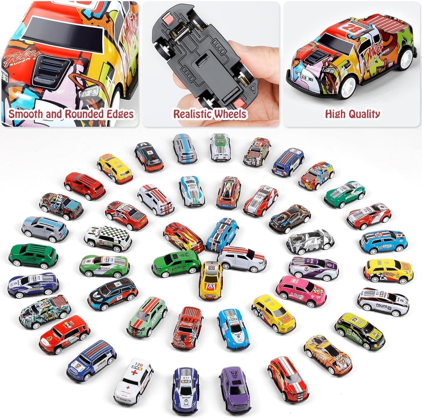 48-Piece Deluxe Alloy Toy Car Set – Large Luxury Gift Box