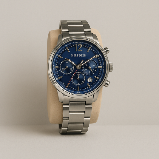 Tommy Hilfiger Silver Blue Dial – Bold Style Meets Precision