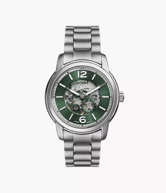 Fossil Heritage Automatic Watch for Men – Premium 7AA Green Dial Edition