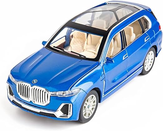 1/24 Big BMW  Toy Car Metal Pull Back Diecast Car with Openable Door and Sound Light, Gifts Toys for Kids