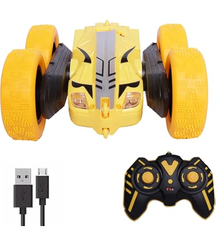Double Flip Remote Control Stunt Car for Kids, 4 Wheel Drive Drift High Speed Simplyfiy Home